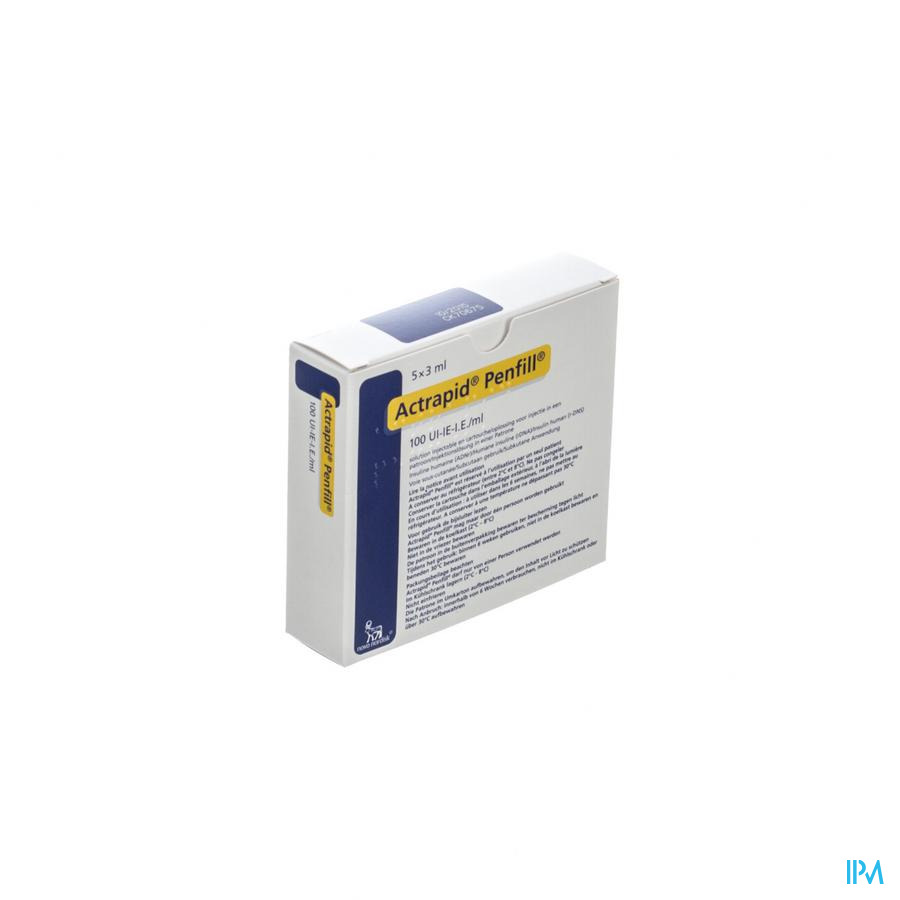 Actrapid Penfill 100 Iu/ml 5 X 3,0ml