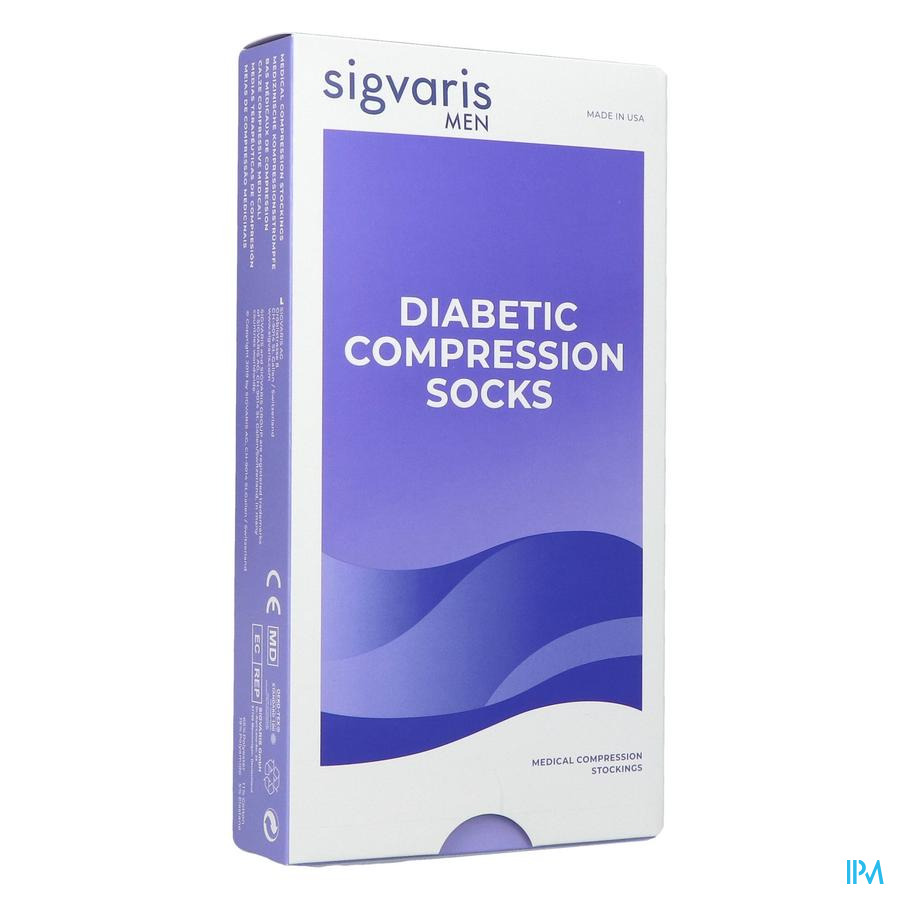 Sigvaris Diabetic Man Kniekous S Long Wit