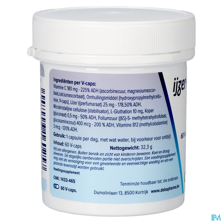 Ijzer Complex Vegetat. Caps 60x25mg Deba 4