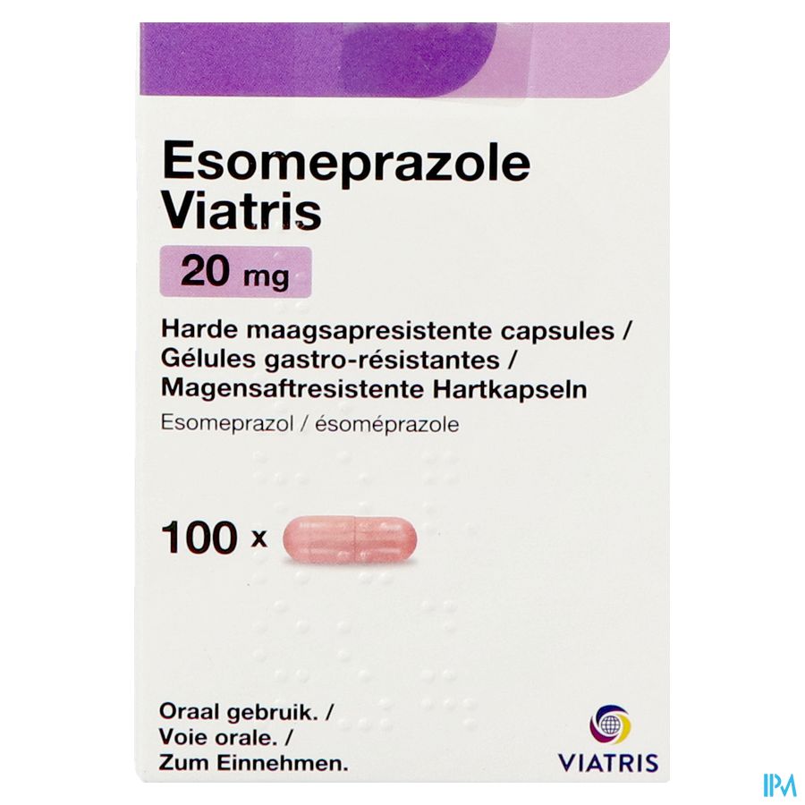 Esomeprazole Viatris 20mg Caps 100 2