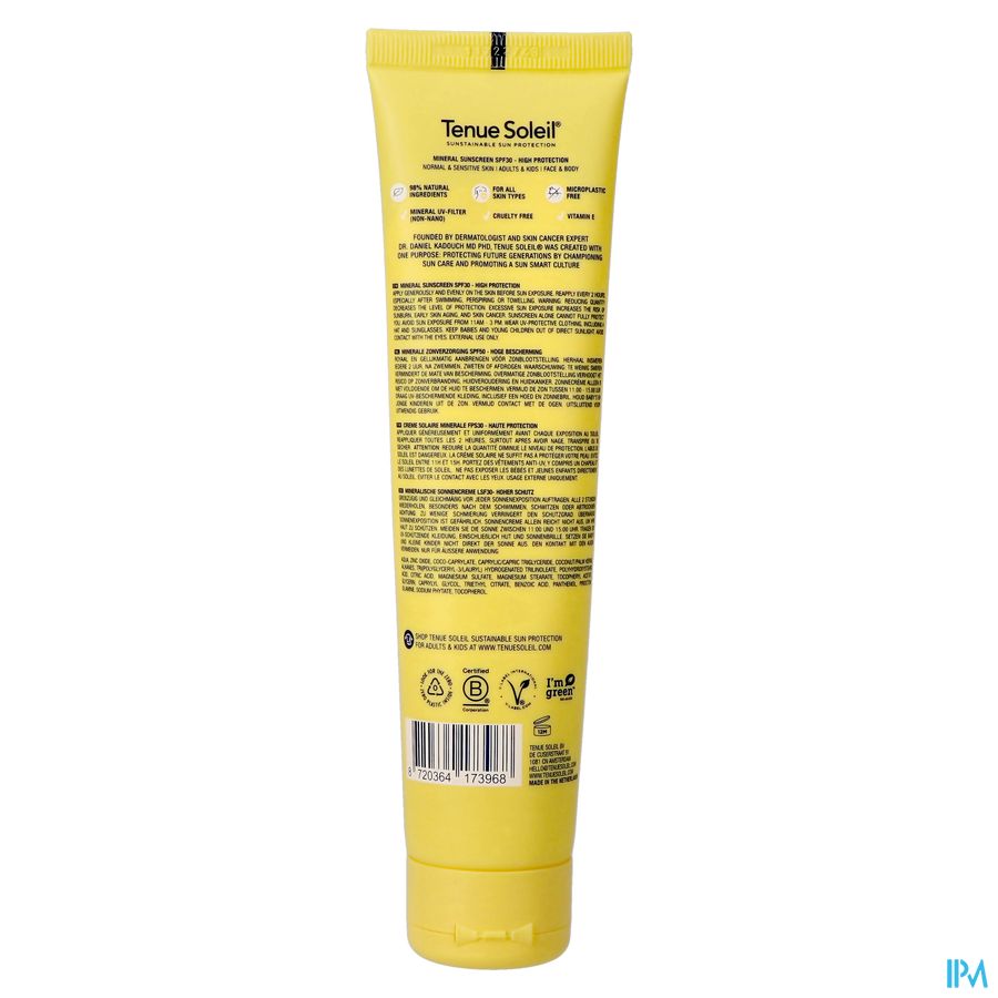 Tenue Soleil Minerale Zonnecreme Spf30 100ml 3