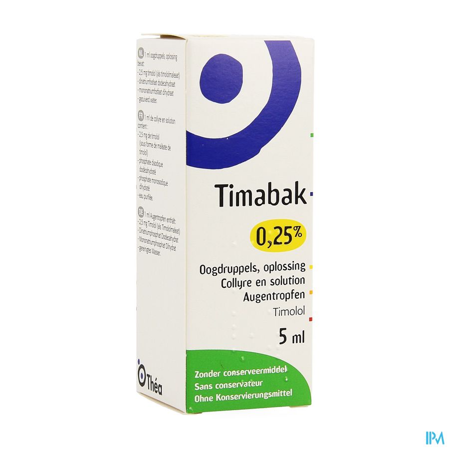 Timabak 0,25% Collyre 5ml 2,5mg/ml