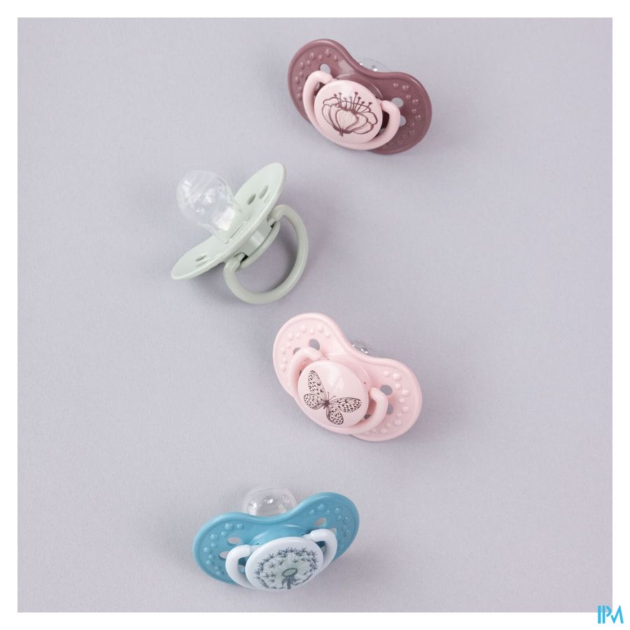 Difrax Fopspeen Dynamic Botanic Blue&green 3m+ 2 8