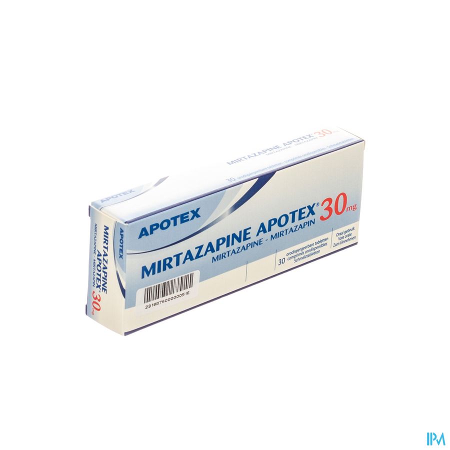 Mirtazapine Apotex 30mg Comp Orodisp 30 Mirtazapine Apotex 30mg Comp Orodisp 30