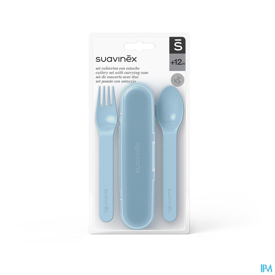 Suavinex Feeding Forest Doosje + Bestek Blauw Suavinex Feeding Forest Doosje + Bestek Blauw