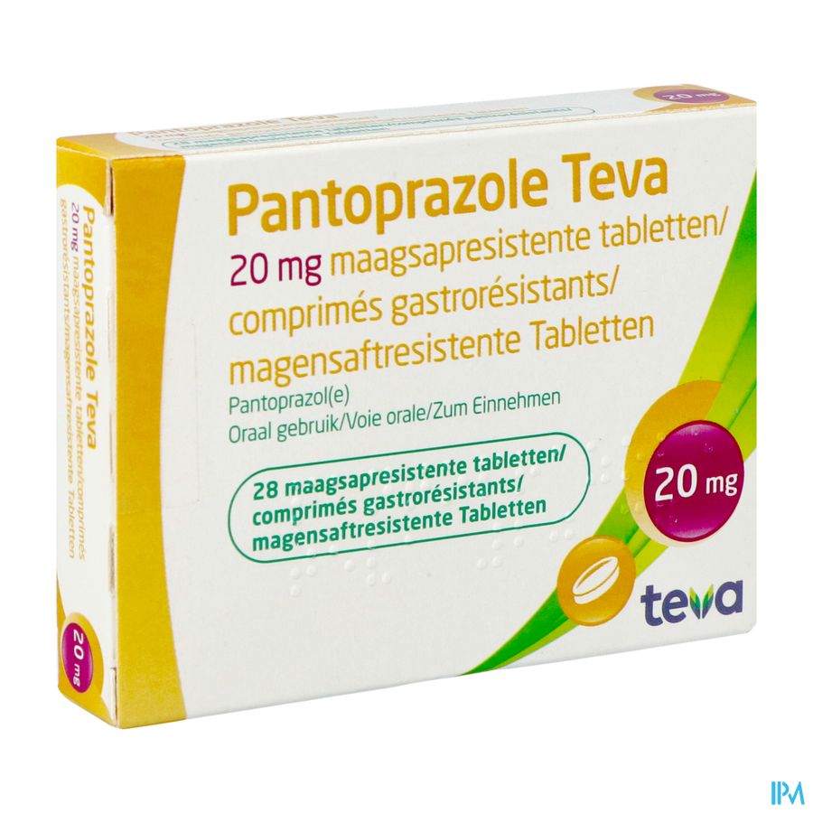 Pantoprazole Teva 20mg Maagsapresist Comp 28x20mg Pantoprazole Teva 20mg Maagsapresist Comp 28x20mg
