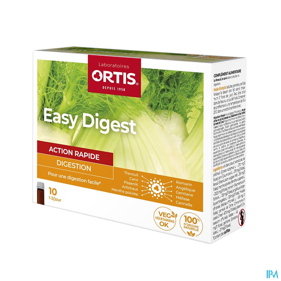 Ortis Easy Digest Shots 10x15ml Ortis Easy Digest Shots 10x15ml