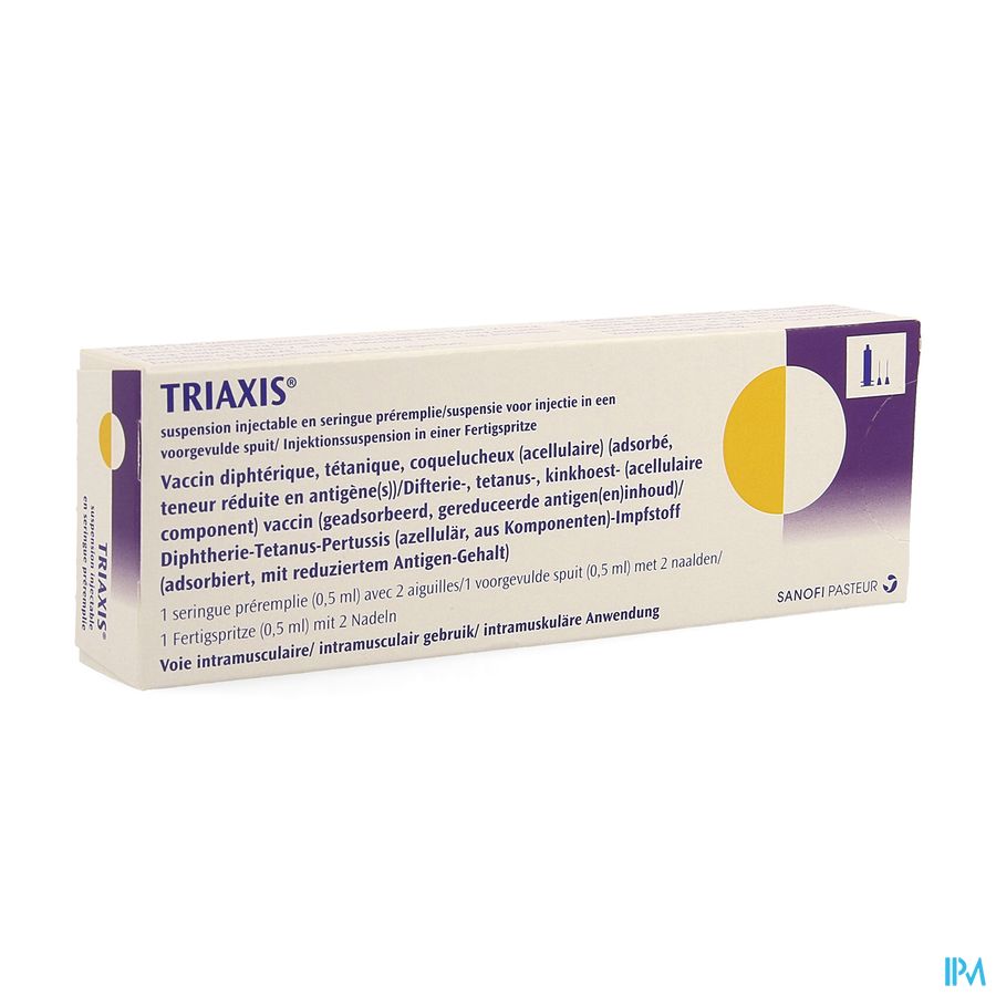 Triaxis Voorgev Spuit 2 Naald Aangeh 1dose=0,5ml Triaxis Voorgev Spuit 2 Naald Aangeh 1dose=0,5ml