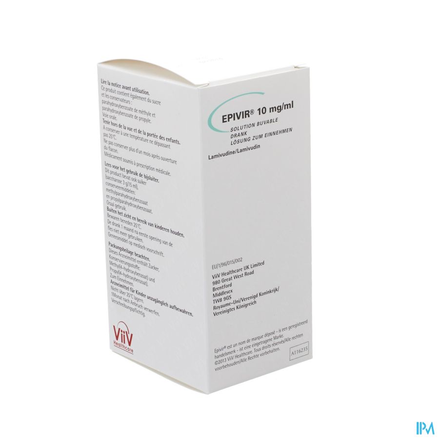 Epivir Sol Per Os 240ml 10mg/ml Epivir Sol Per Os 240ml 10mg/ml