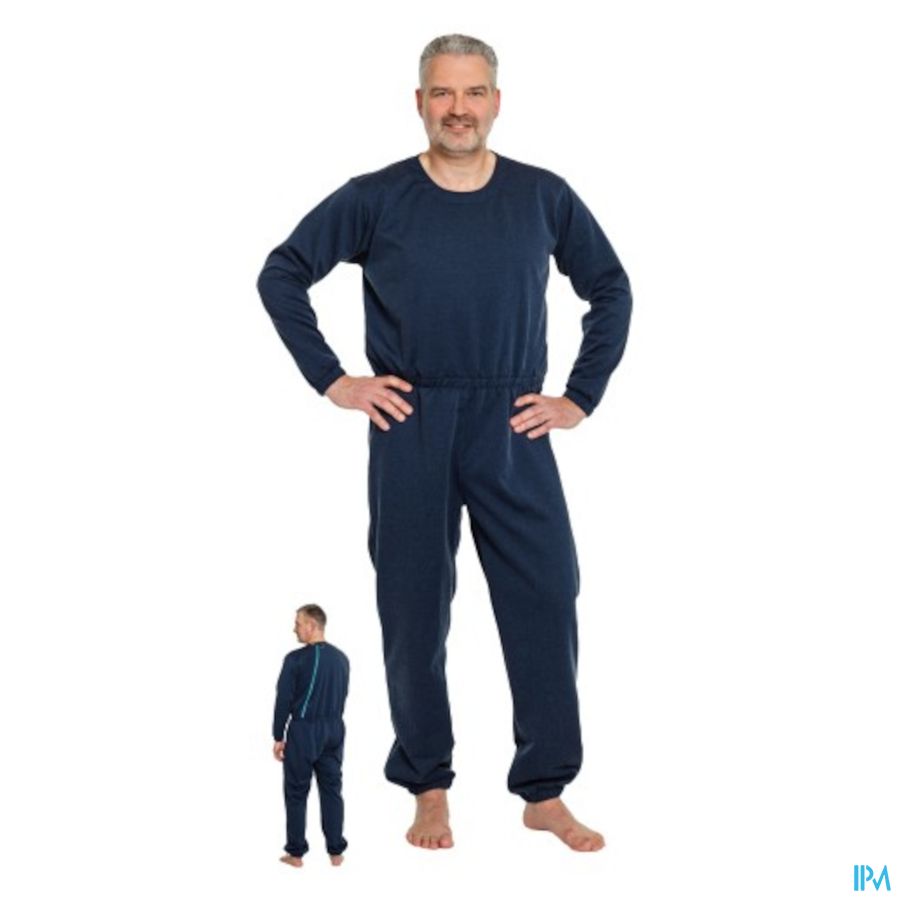 Suprima 4740 Slaapoverall Rugrits A/scheur Blw M