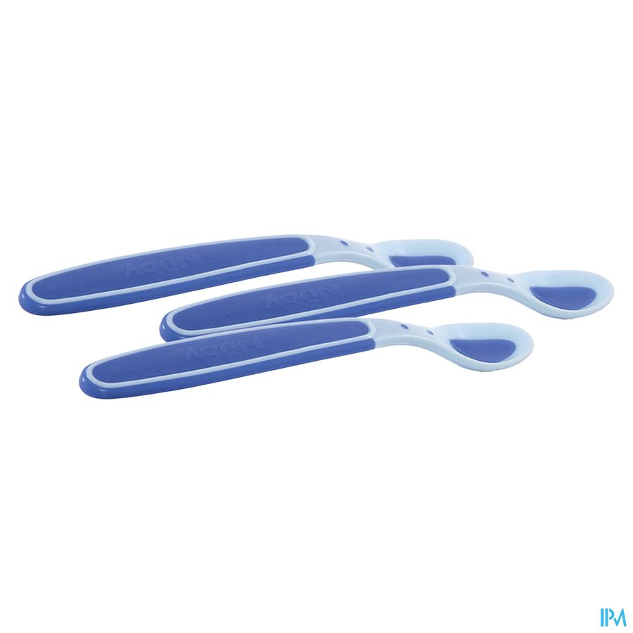 Nûby Cuillères thermosensibles - bleu -3p -  3m+ 11