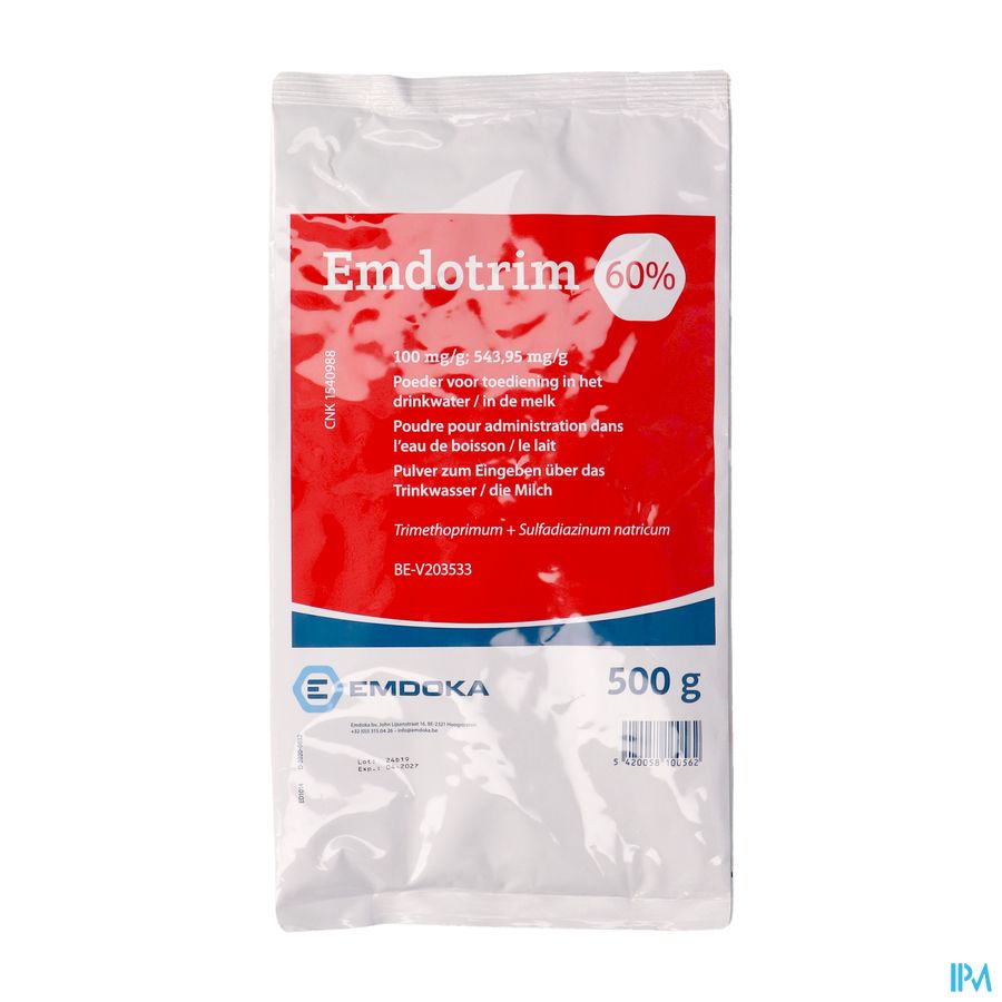 Emdotrim 60% Mix Pdr Oplosbaar 500g Emdotrim 60% Mix Pdr Oplosbaar 500g