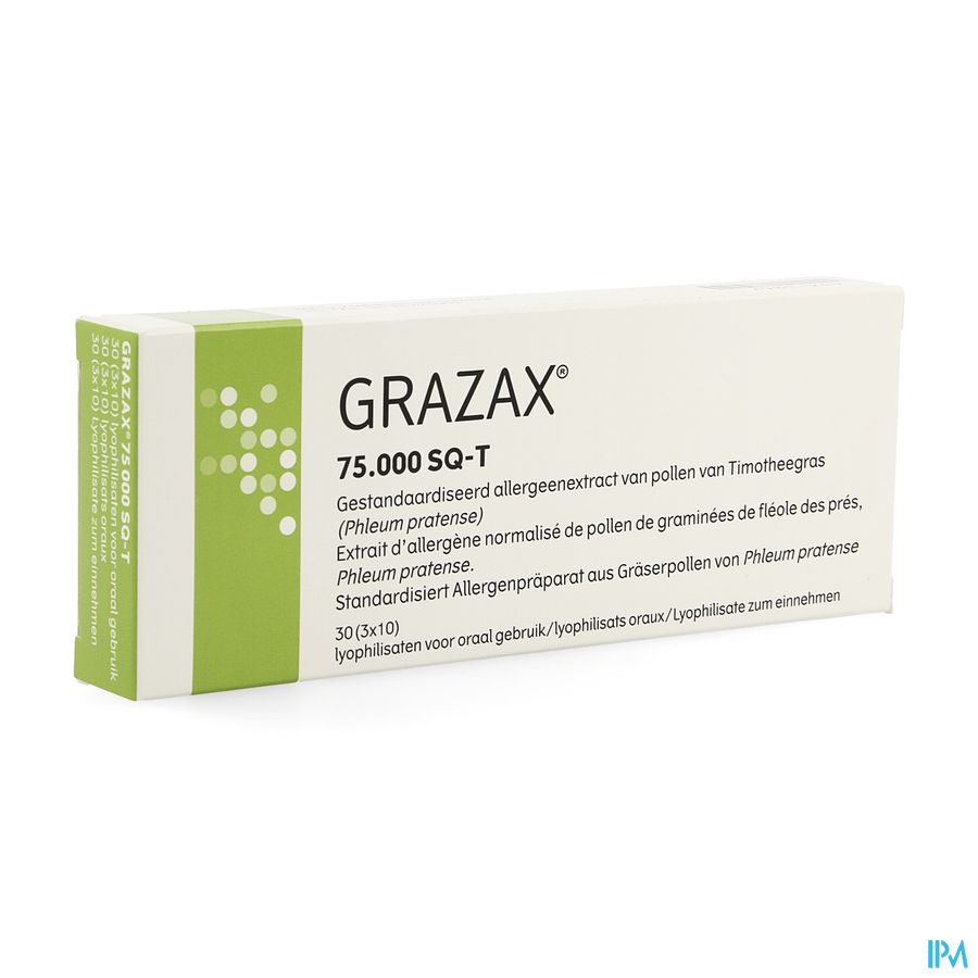 Grazax 75000 Sq-t Lyop. Sublinguaal 30 Grazax 75000 Sq-t Lyop. Sublinguaal 30