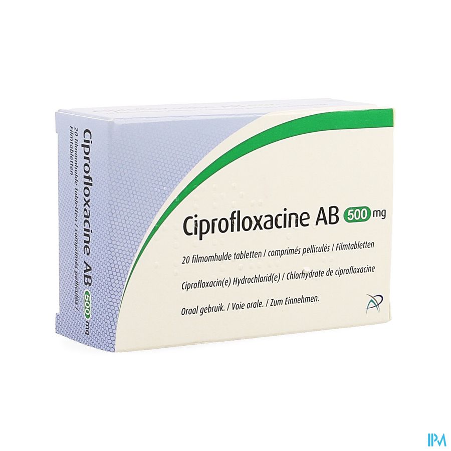 Ciprofloxacine Ab 500mg Filmomh Tabl 20 X 500mg Ciprofloxacine Ab 500mg Filmomh Tabl 20 X 500mg