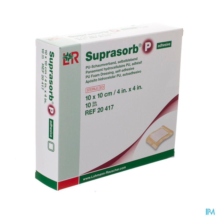 Suprasorb P Schuimverb Pu Wcl 10,0x10,0cm 10 20417 Suprasorb P Schuimverb Pu Wcl 10,0x10,0cm 10 20417