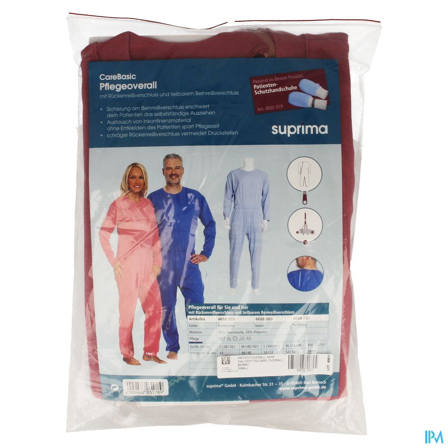 Suprima 4688 Patientoverall Rits Kreeft S Suprima 4688 Patientoverall Rits Kreeft S