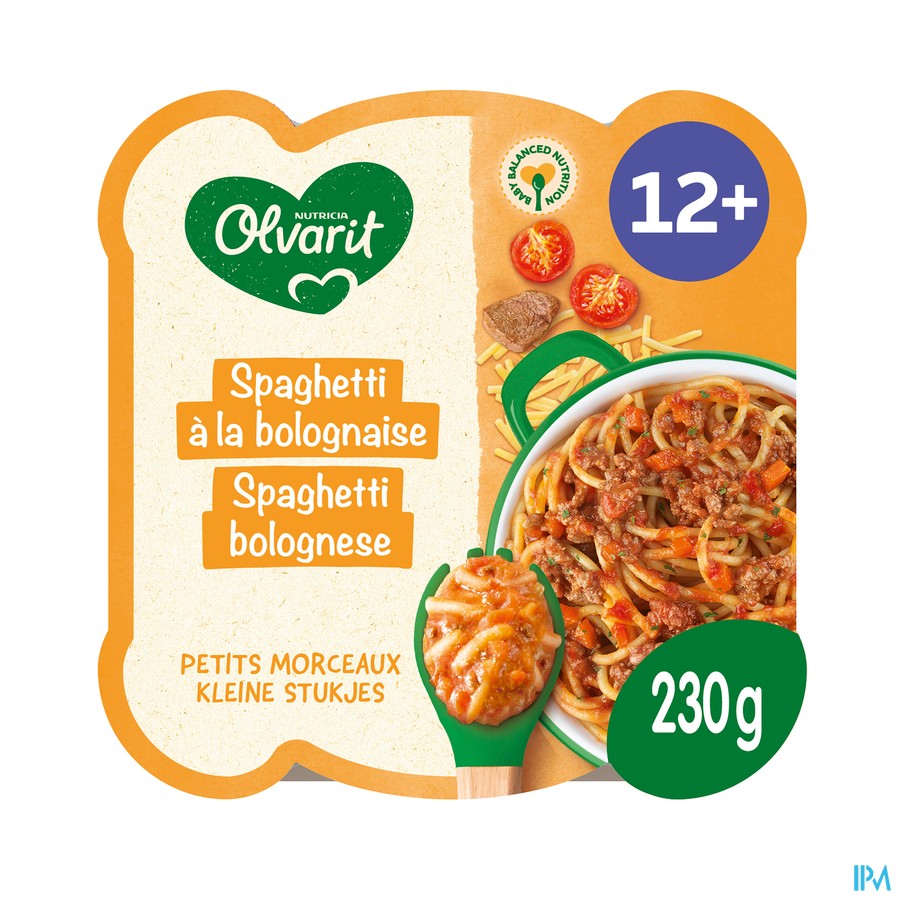Olvarit Schotel 12m+ Spaghetti Bolognese 1x230gr