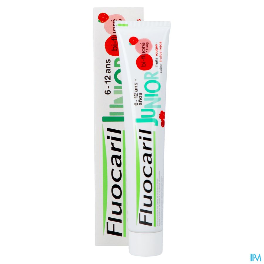 Fluocaril Tandpasta Junior Rood Fruit 75ml Nf 10