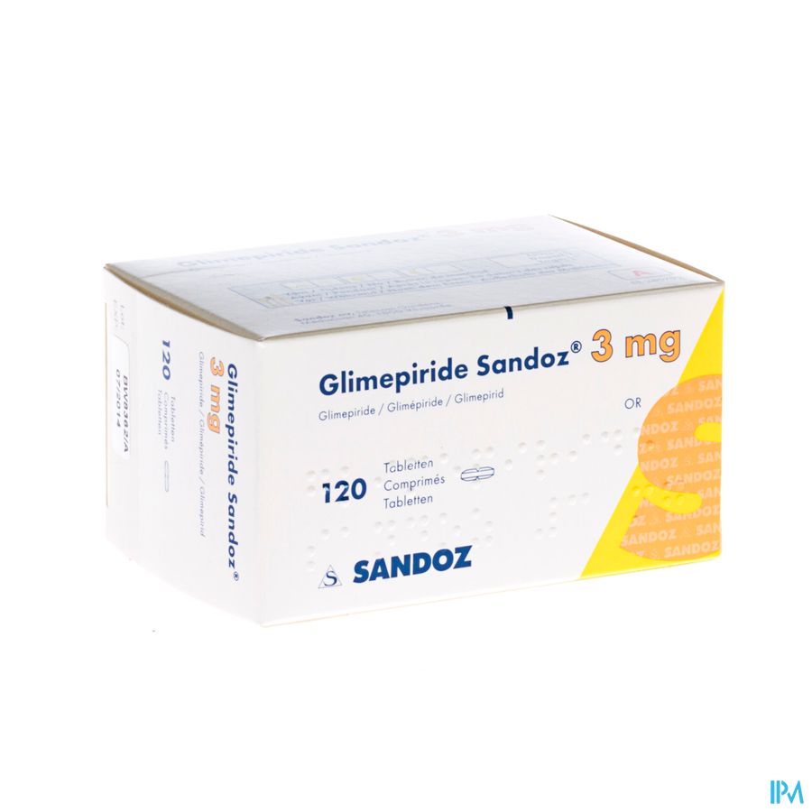 Glimepiride Sandoz 3mg Tabl 120 X 3mg Glimepiride Sandoz 3mg Tabl 120 X 3mg