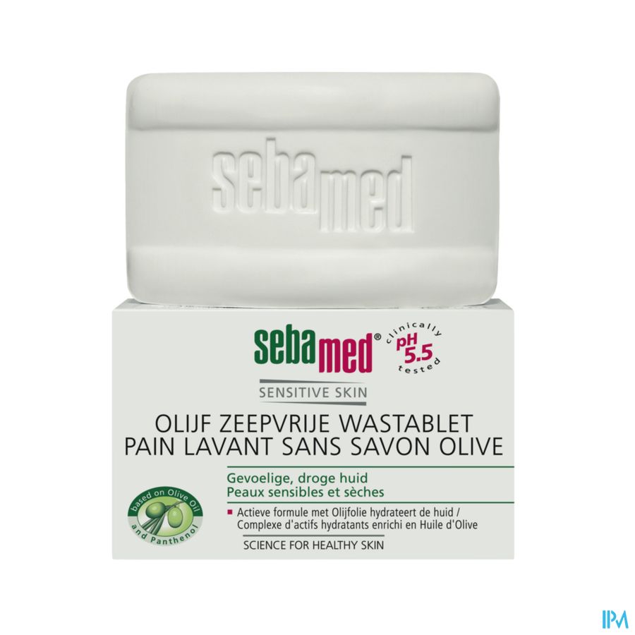 Sebamed Zeepvrij Wastablet Olijf 150g Sebamed Zeepvrij Wastablet Olijf 150g