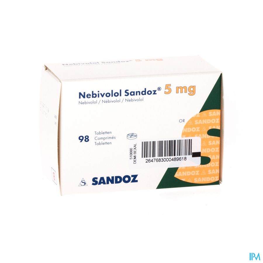 Nebivolol Sandoz Tabl 98 X 5mg Nebivolol Sandoz Tabl 98 X 5mg