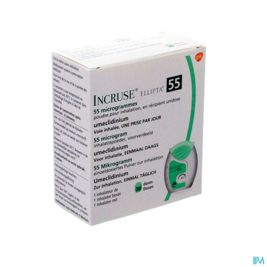 Incruse Ellipta 55mcg Pdr Inhalation 1x30 Doses Incruse Ellipta 55mcg Pdr Inhalation 1x30 Doses