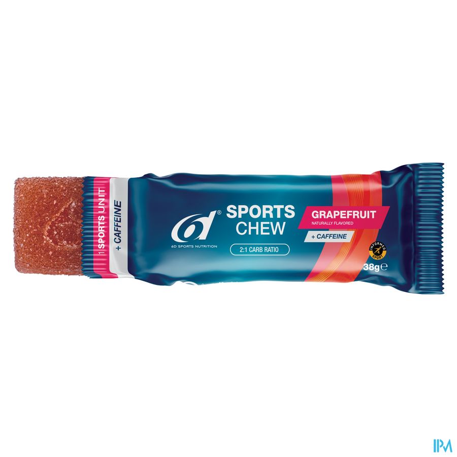 6d Sports Chew Grapefruit + Caffeine 10x38g 2