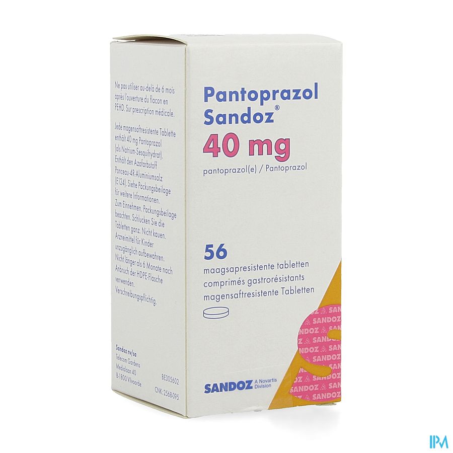 Pantoprazol 40mg Sandoz Maagsapresis. Tabl 56 Hdpe Pantoprazol 40mg Sandoz Maagsapresis. Tabl 56 Hdpe