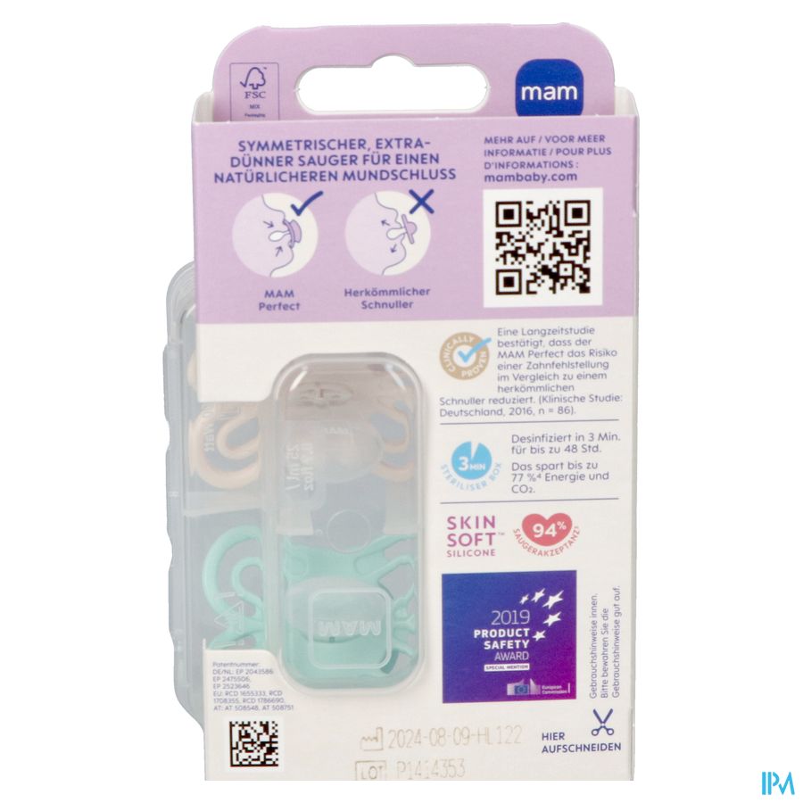 Mam Perfect Sucette Silicone Pure 0-6m Uni 2 5