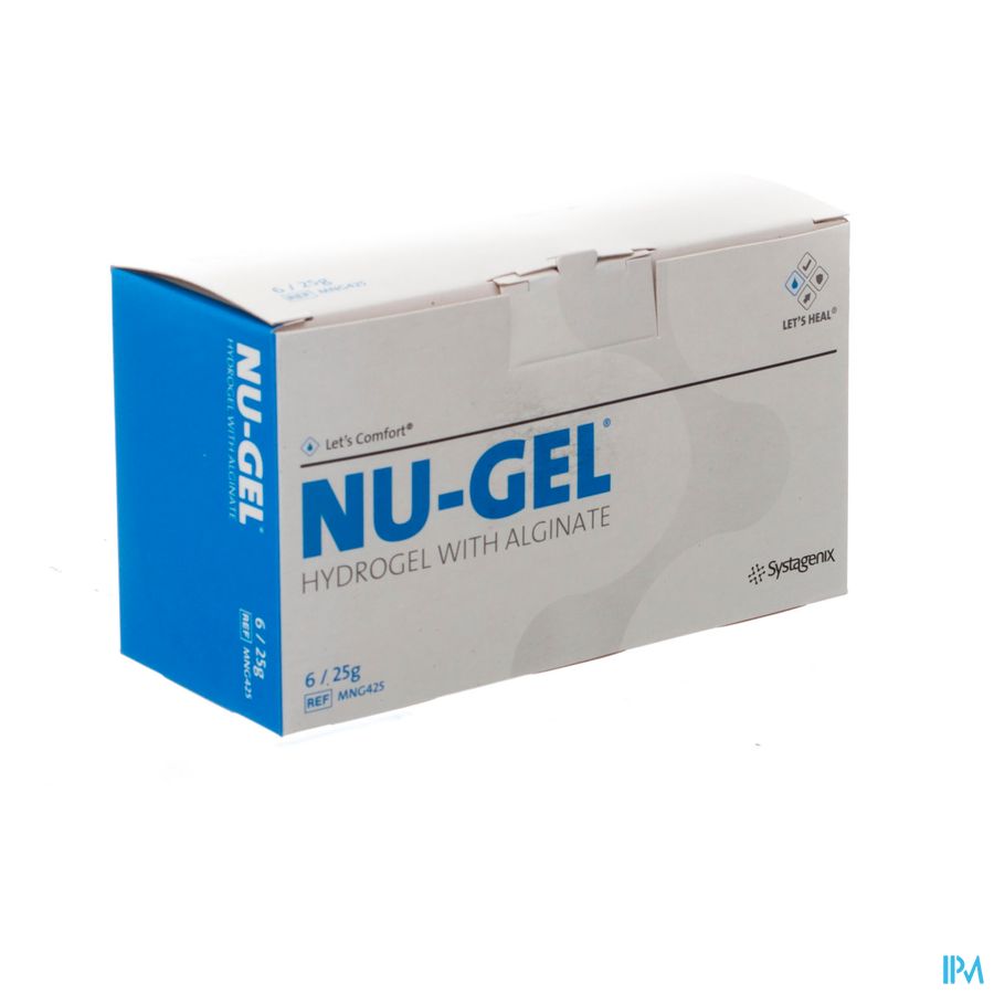 Nu-gel Hydrogel+algin. 6x25g Mng425 Nu-gel Hydrogel+algin. 6x25g Mng425