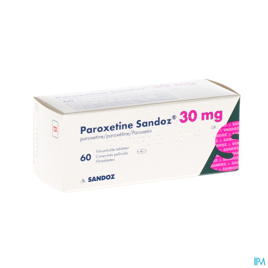 Paroxetine 30mg Sandoz Comp 60 X 30mg Paroxetine 30mg Sandoz Comp 60 X 30mg