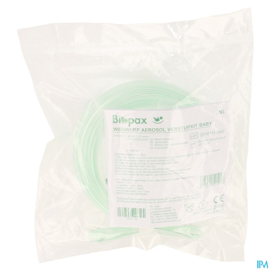 Biopax Aerosol Kit Baby Wegw. (mask+verst+tube 2m) HS50180 1