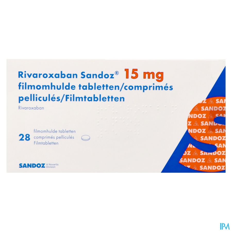 Rivaroxaban Sandoz 15mg Filmomh Tabl 28 2