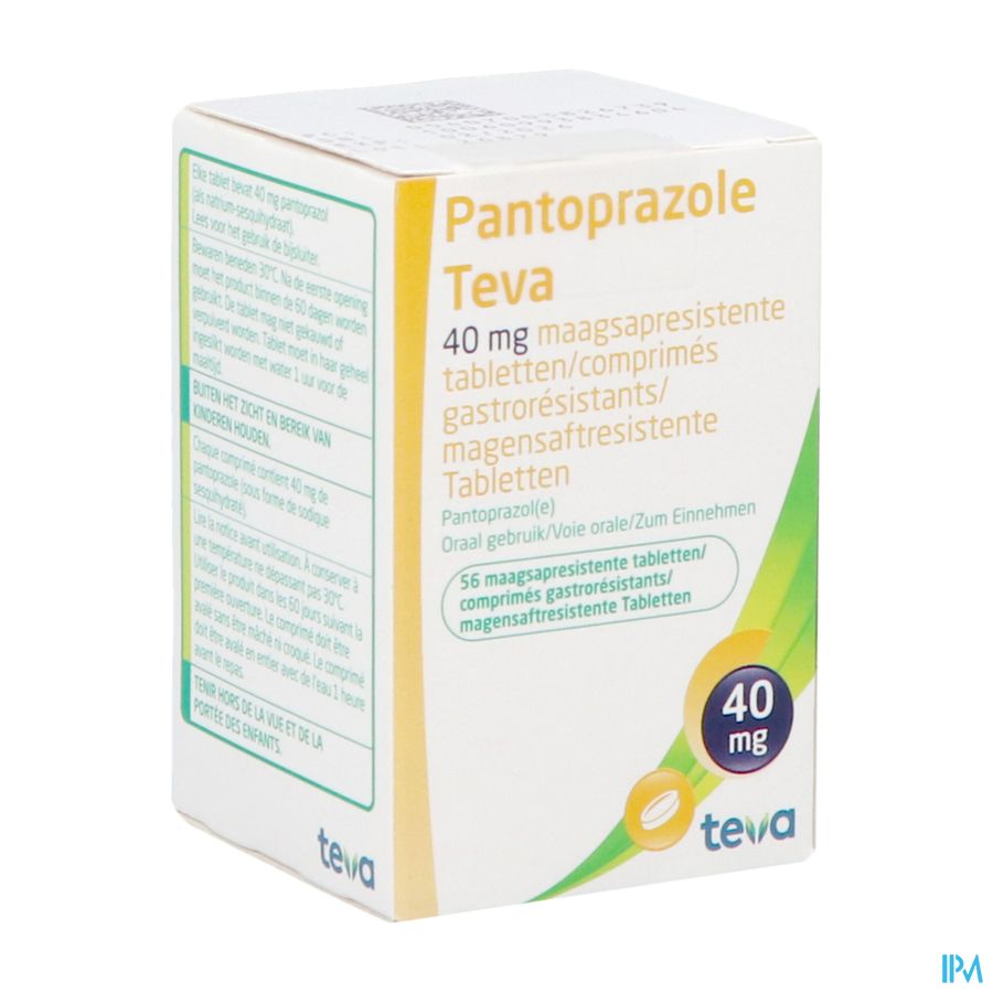 Pantoprazole Teva 40mg Maagsapresist Comp 56 Fl Pantoprazole Teva 40mg Maagsapresist Comp 56 Fl