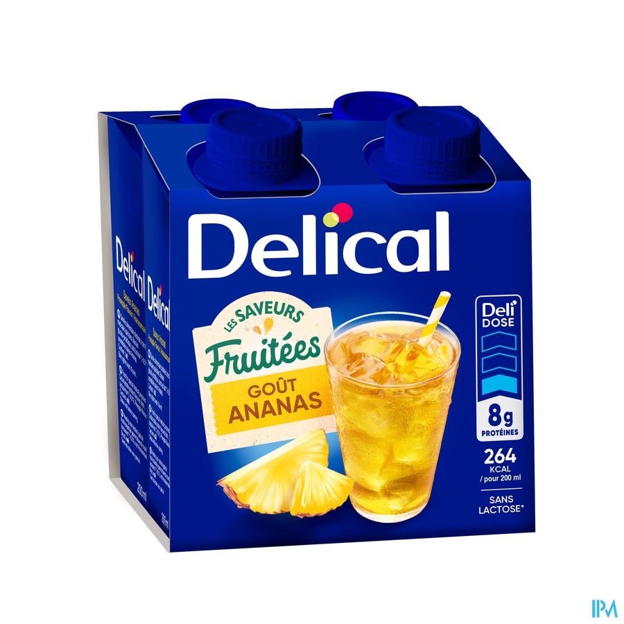 Delical Fruitdrink Ananas 4x200ml