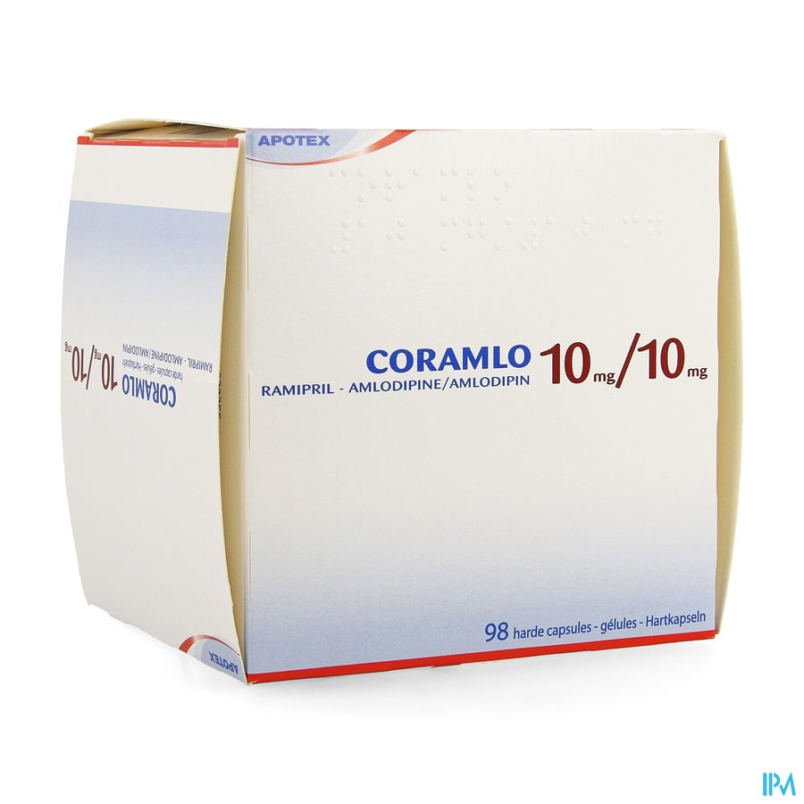Ramipril Amlodipine 10mg/10mg Harde Caps 98