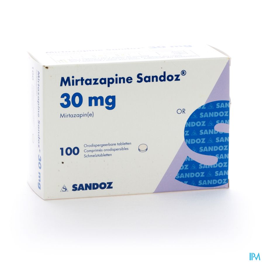 Mirtazapine Sandoz 30mg Orodisp Tabl 100 Mirtazapine Sandoz 30mg Orodisp Tabl 100