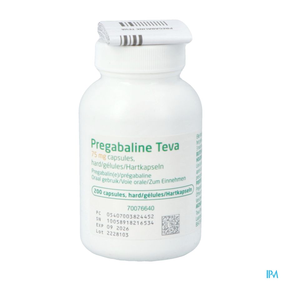 Pregabaline Teva 75mg Caps Dur 200 X 75mg Pregabaline Teva 75mg Caps Dur 200 X 75mg
