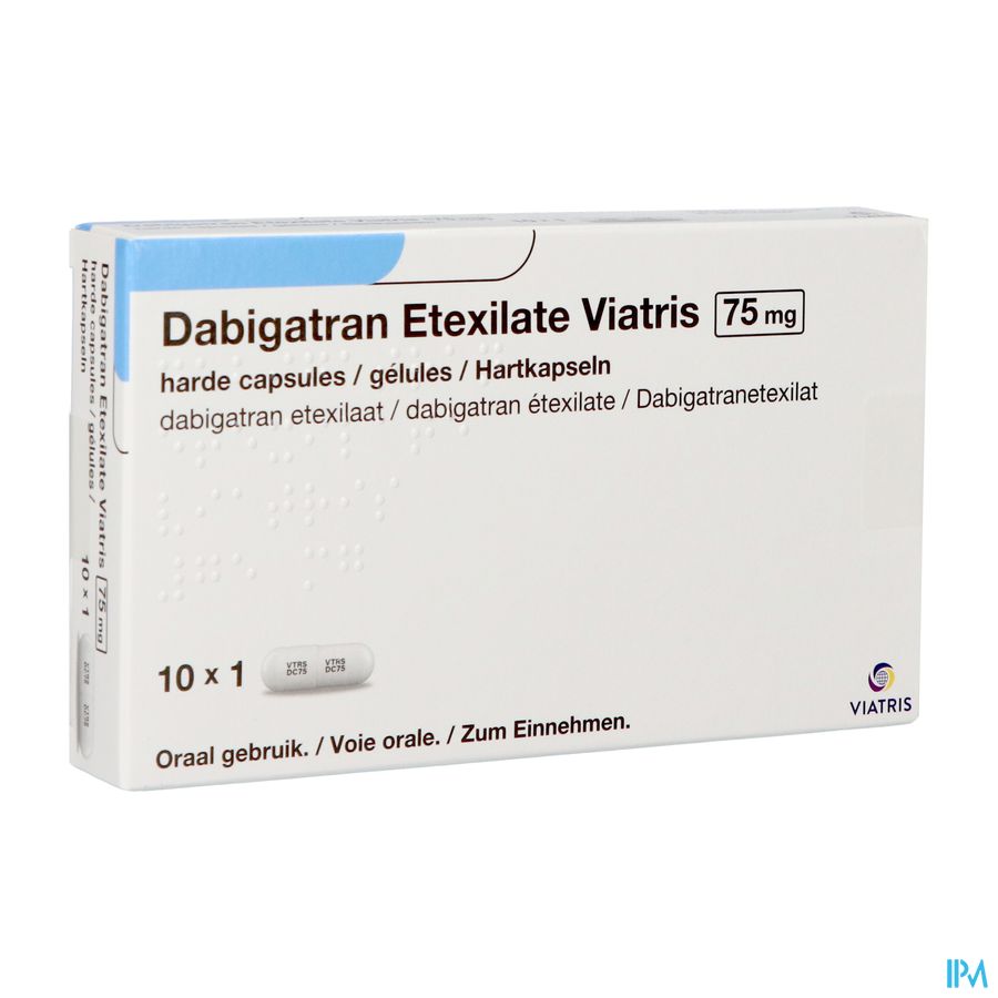 Dabigatran Etexilate Viatris 75mg Harde Caps 10 Dabigatran Etexilate Viatris 75mg Harde Caps 10