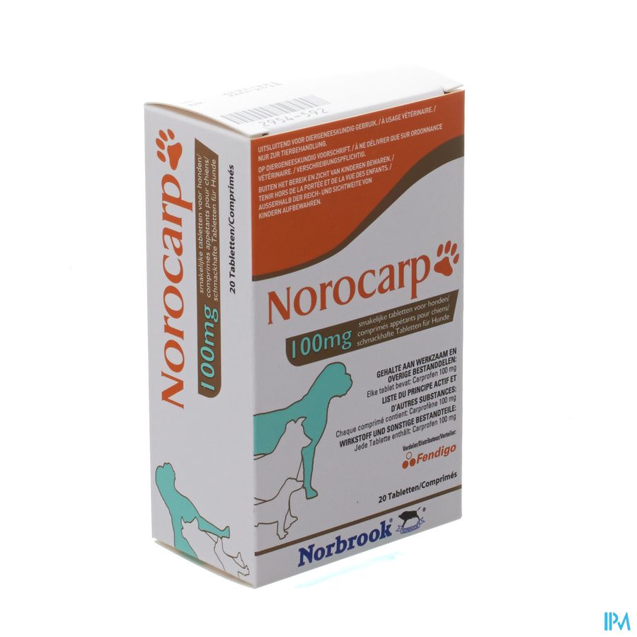 Norocarp Hond Smakelijk Tabl 20x100mg Norocarp Hond Smakelijk Tabl 20x100mg