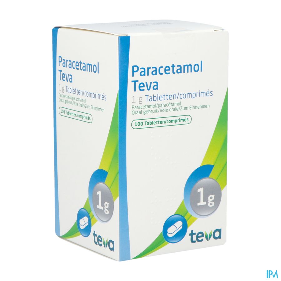 Paracetamol Teva 1g Tabl 100 X 1g Flacon Paracetamol Teva 1g Tabl 100 X 1g Flacon