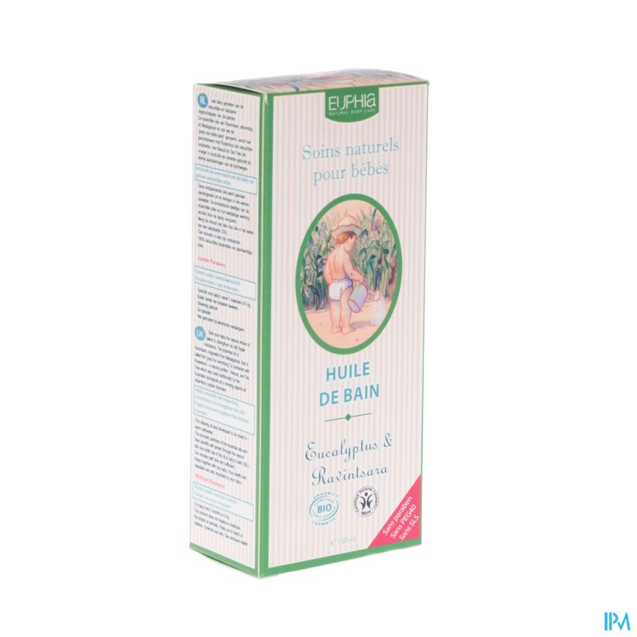Euphia Baby Huile Bain Eucalyptus&ravintsara 150ml Euphia Baby Huile Bain Eucalyptus&ravintsara 150ml