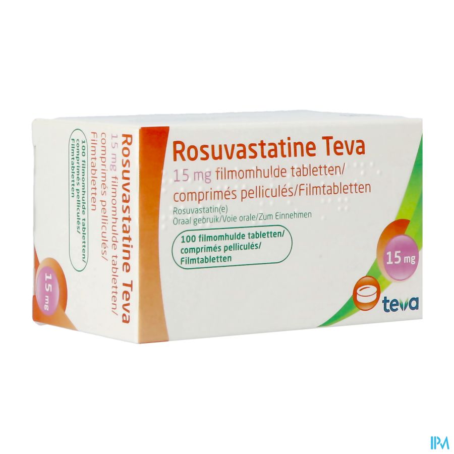 Rosuvastatine Teva 15mg Filmomh Tabl 100 Rosuvastatine Teva 15mg Filmomh Tabl 100