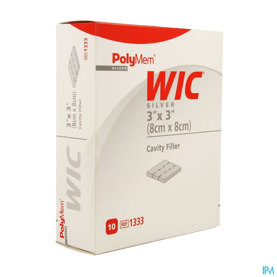 Polymem Wic Silver Cavity Wound Filler 8x 8cm 10 Polymem Wic Silver Cavity Wound Filler 8x 8cm 10