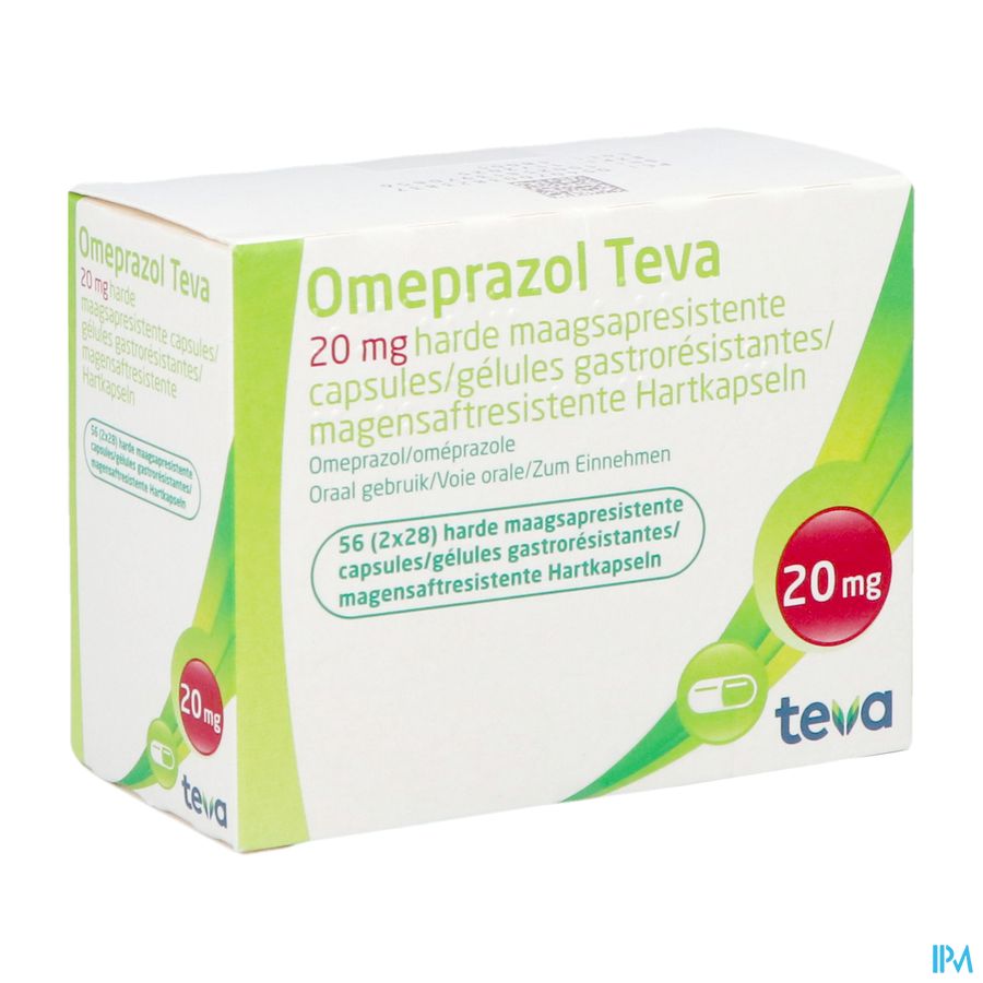 Omeprazol Teva 20mg Caps Maagsapresis Container 56 Omeprazol Teva 20mg Caps Maagsapresis Container 56