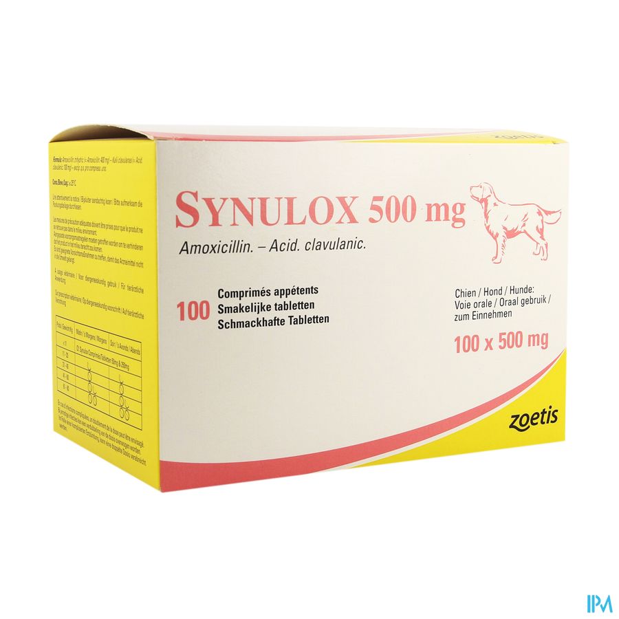 Synulox Tabl Smakel. 100 X 500mg Synulox Tabl Smakel. 100 X 500mg