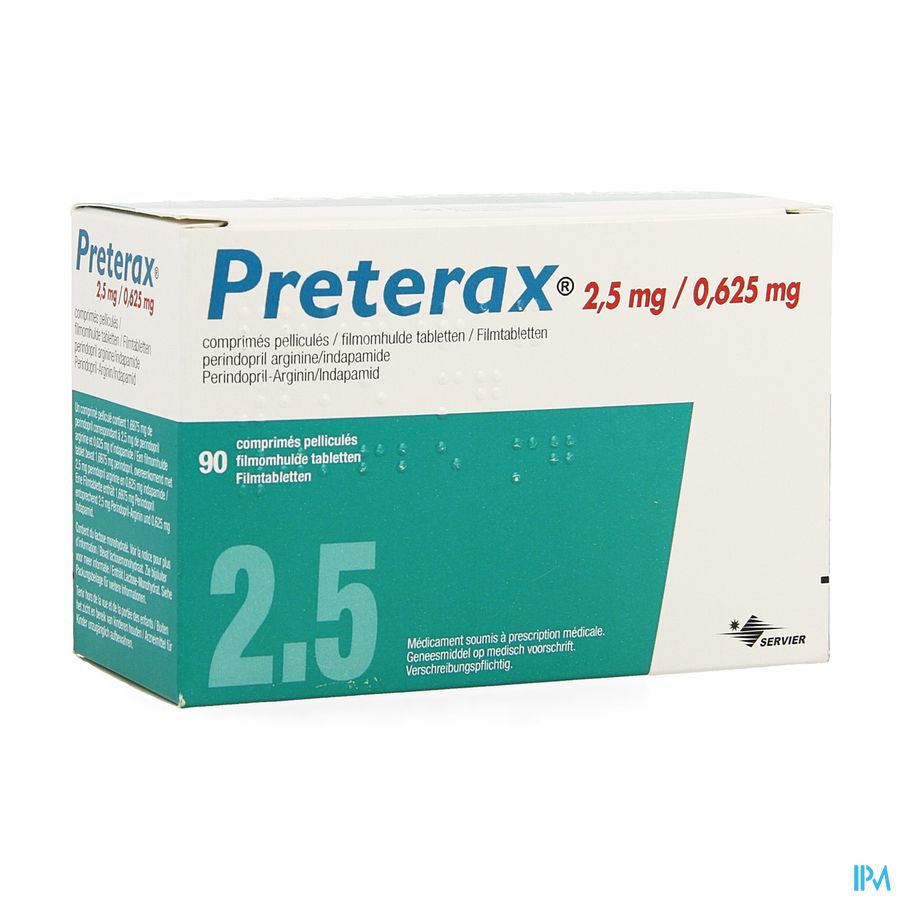 Preterax 2,5mg/0,625mg Impex.filmomh Tabl 90 Pip Preterax 2,5mg/0,625mg Impex.filmomh Tabl 90 Pip
