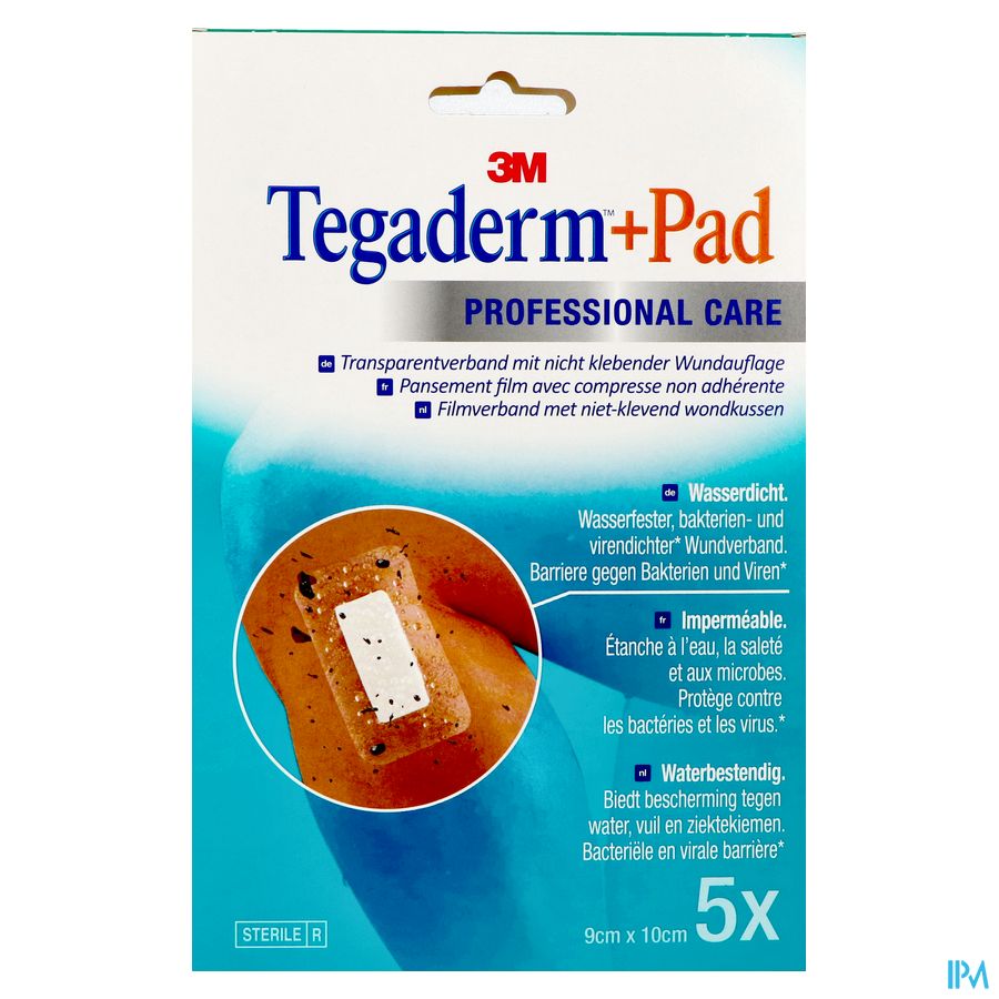 Tegaderm + Pad 3m Transp Steril 9cmx10cm 5 3586p 3
