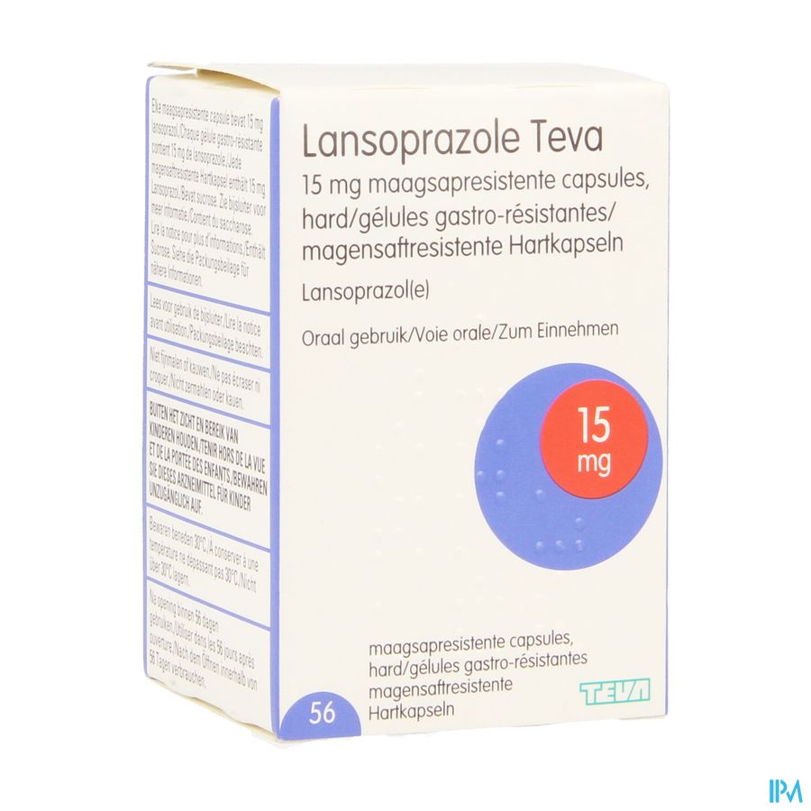 Lansoprazole Teva 15mg Maagsapresist Caps 56 Lansoprazole Teva 15mg Maagsapresist Caps 56