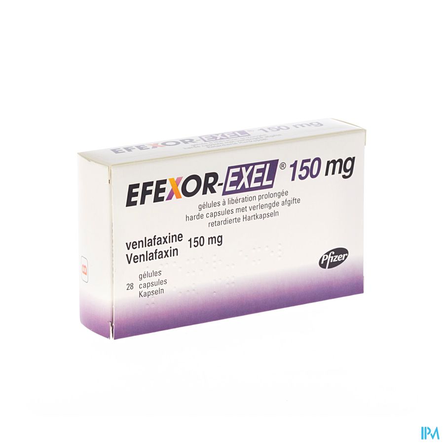 Efexor Exel 150mg Caps Verlengde Afgifte 28 Efexor Exel 150mg Caps Verlengde Afgifte 28